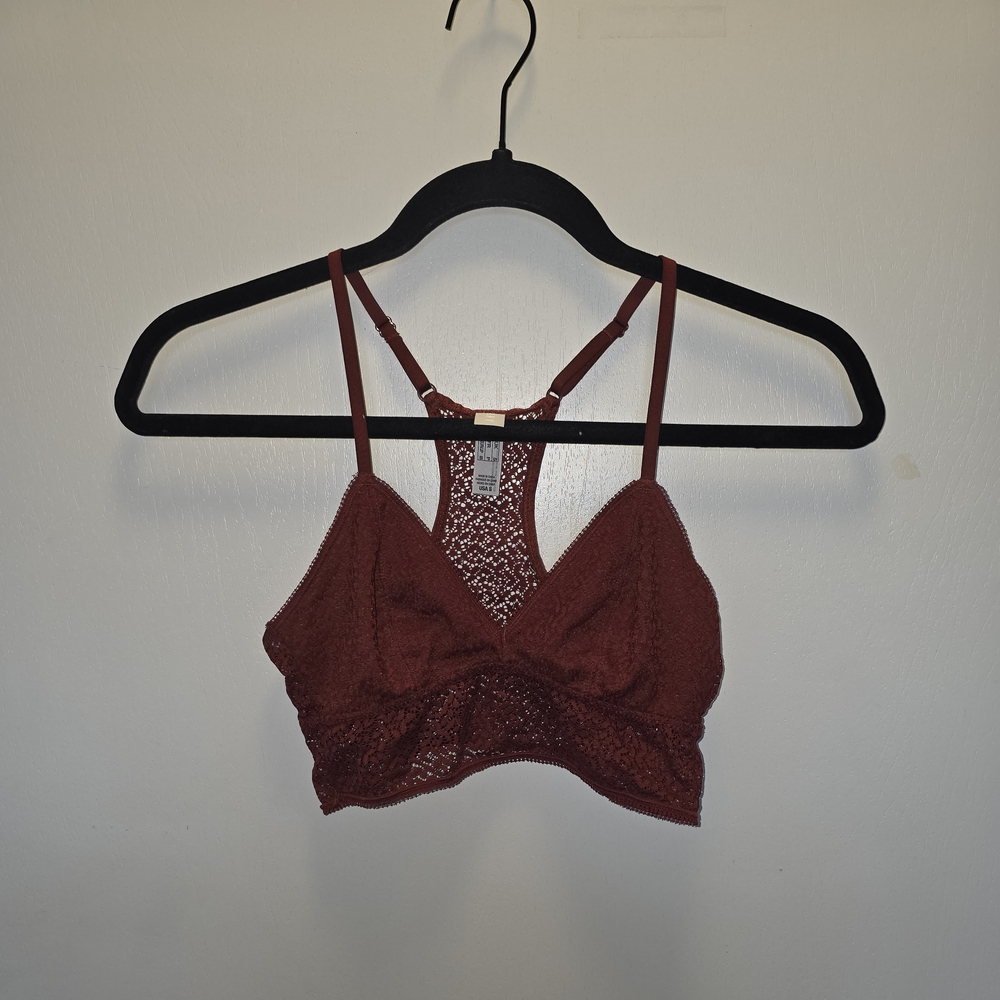 Dkny Red Lace Bralette Intimates